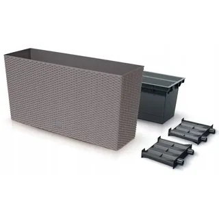 Rato Case Mocca Pflanzkübel mit Innentopf Blumentrog 770x235x406mm Pflanztrog