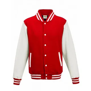 Just Hoods by AWDiS Varsity Jacket Fire Red/White M