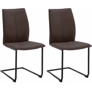 Niehoff Freischwinger Capri Leder braun 2er Set