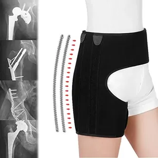 Enwebalay HüFtstüTze, Oberschenkelbandage, Bandage HüFtstüTze füR HüFte, Leiste, Einstellbare GrößE LeistenstüTze Wrap füR Hip Ischias Verletzung Schmerzlinderung,L