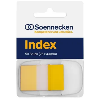 SOENNECKEN Haftstreifen Index 5820 25x43mm 50Streifen Spender gelb