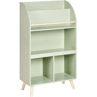 Beliani Bücherregal 60 x 30 x 102 cm Grün/Braun