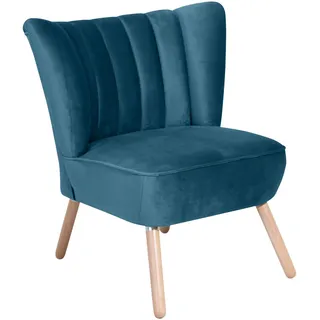 Max Winzer Sessel Alessandro Samt 70 x 80 x 66 cm Petrol