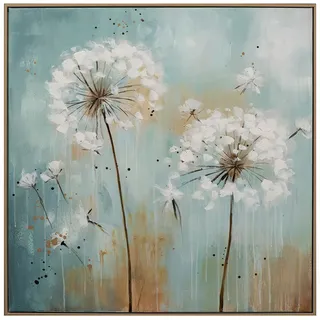 Gemälde PUSTEBLUMEN (BHT 82,50x82,50x5,50 cm) - blau - BHT 82,50x82,50x5,50 cm