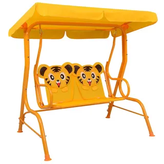 Kinder-hollywoodschaukel Gelb 115 X 75 X 110 Cm Stoff