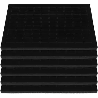 Cabilock 6 Stück Schwarze Schwamm Schmuckeinlagen Für Schmuckkästchen Ideal Für Ringe Ohrringe Und Halsketten Perfekte Präsentation Und Aufbewahrung