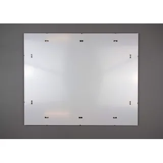 Clipello Rahmenloser Bildhalter Cliprahmen 48x64 cm Bildträger Plakathalter mit 1 mm starker klarer Kunstglas Scheibe genau 640 x 480 mm