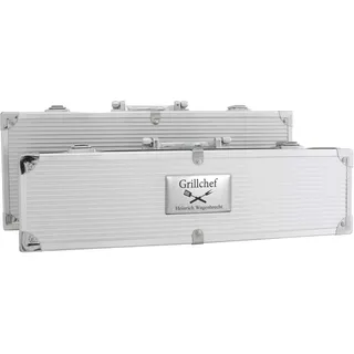 Grillkoffer BBQ Koffer Grillbesteck 5-teilig mit Ihrer individuellen Gravur