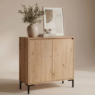 Newroom Kommode Wildeiche Artisan Eiche Sideboard Modern Vintage - 81x87x40 cm (BxHxT) - Highboard Anrichte - [Savage.one] Wohnzimmer Schlafzimmer Flur Esszimmer