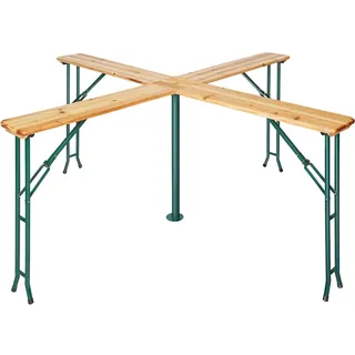Tectake Stehtisch Quattro 241 x 241 x 103 cm Braun