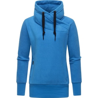 Ragwear Sweatshirt Neska Fleece modischer Longsleeve Fleecepullover mit hohem Kragen blau S (36)