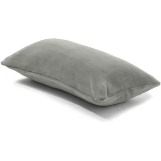 CelinaTex Xanio Dekokissen mit Innenkissen 40 x 80 cm Silber Coral-Fleece Sofakissen Mikrofaser Kuschelkissen