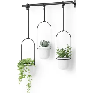 Umbra Triflora Hängeblumentopf 63,5 x 15,2 x 106,7 cm Schwarz/Weiß