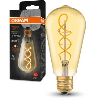Osram LED Leuchtmittel Edison E27 4 W warmweiß amber Fil