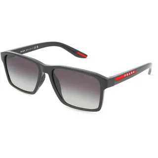 Prada Linea Rossa PS05YS Herren-Sonnenbrille Vollrand Eckig Kunststoff-Gestell, Schwarz