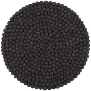 myfelt Kuno – Filzkugel Sitzauflage rund – 36 cm, Anthrazit