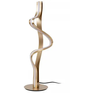 Licht-Erlebnisse Nachttischlampe TOVAX, LED fest integriert, Warmweiß, LED dimmbar 60 cm in Gold 2700 K warmweiß 1250-1750 lm Modern goldfarben