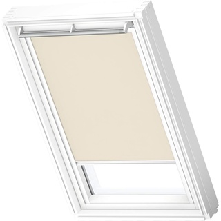 VELUX Original Dachfenster Sichtschutzrollo für FK06, Hellbeige, mit weißer Führungsschiene