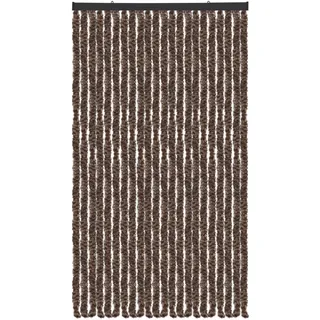 Arsvita Flauschvorhang Türvorhang (100x200 cm) in Beige-Braun als Insektenschutz für Balkon, Terrasse oder Wohnmobil, Wohnwagen, Pavillon