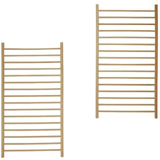 goodsforbusiness GmbH 2 Dekoleitern Farbe Ahorn Kleiderständer Verkaufsständer Dekoständer Garderobe Handtuchhalter | Leiter für Kleidung und Accessoires