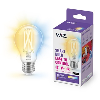 WiZ Tunable White LED Lampe, Standardform, E27, 60W, Vintage Design, dimmbar, warm- bis kaltweiß, smarte Steuerung per App/Stimme über WLAN