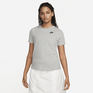 Nike Sportswear Club Essentials Damen-T-Shirt - Grau, XS (EU 32-34)