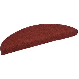 homiuse 15 STK. Selbstklebende Treppenmatten Nadelvlies 56x17x3 cm Rot Treppenstufen Matten Modern Stufenteppich Stufenmatten Innen Treppenstufen Antirutsch Treppenstufen Schutz Warm & Komfortabel