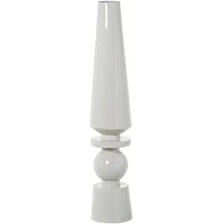 Bodenvase aus emailliertem Metall, weiß, Ø18 x 100 cm