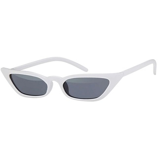 BEZLIT Eyewear Retrosonnenbrille Cat Eye Designer Damen Sonnenbrille (1-St) mit schwarz und braunen Linsen weiß