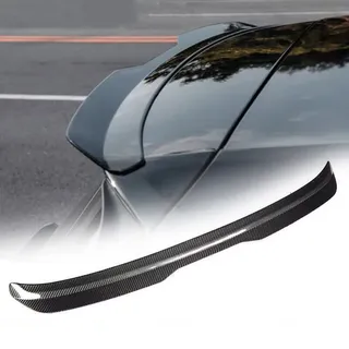 SABIB Auto Heckspoiler für Smart forfour Fortwo 451 453,Heckflügel Kofferraumdachspoiler HeckspoilerflüGel Heckklappe für Hatchback,A/Carbonfiberlook