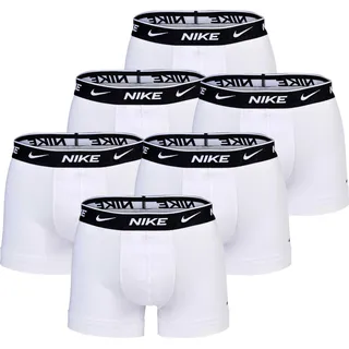 Nike, Herren, Unterhosen, Boxershort Casual Stretch, Weiss, (S, 6er Pack)