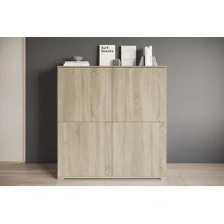 OTTO home PC-Schrank OTTO HOME "Kenia, Sekretär, Home Office", sonoma, B:120cm H:125cm T:39,5cm, Sekretäre, Mit Push-to-open, Tastaturauszug und praktischem Stauraum