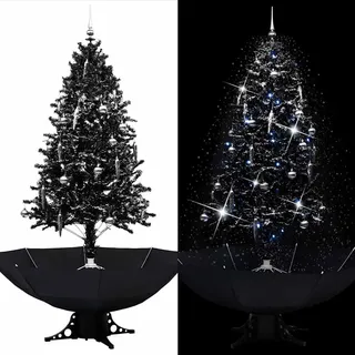 Schneiender Weihnachtsbaum Mit Schirmfuß Schwarz 190 Cm Pvc
