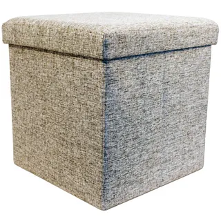 Echtwerk Sitzwürfel mit Stauraum 38 x 38 x 38 cm Grau