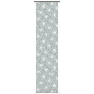 GARDINIA Flächenvorhang (1 Stück), Schiebegardine, Blickdicht, Stoff Waschbar, Bloomy, Schilfgrün, 60 x 245 cm (BxH)