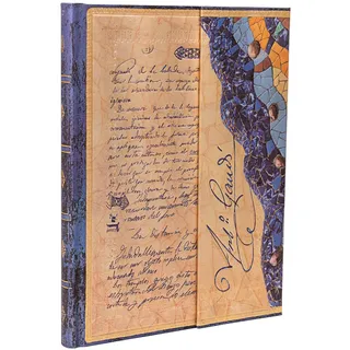 Paperblanks Notizbuch Gaudi Manuskript Ultra Liniert Hardcover mit Klappumschlag