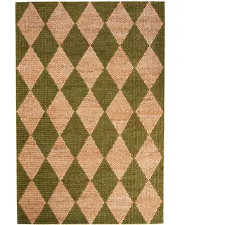 KADIMA DESIGN Juteteppich 120 x 170 cm Olivegrün