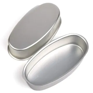 2 Stück Backformen, antihaftbeschichtet, professionelle Kastenform, 20,3 cm, ovale Form, Kuchenform, antihaftbeschichtet, Aluminium, Käseform, Brot, Kastenform, Küche, Bäckerei