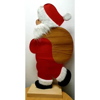 Santa Filz groß Weihnachten Xmas riesige Silhouette Weihnachtsmann rot Figur
