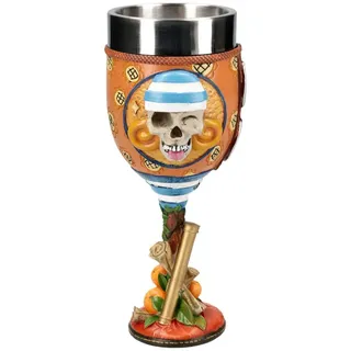 Figuren Shop GmbH Becher One Piece Kelch – Nami Piratenkelch Weinkelch Anime Becher 19 cm Deko, Kunststein (Polyresin), Edelstahl