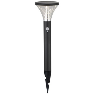 Kiom LED Außen-Stehlampe Solar Wegeleuchte Sensorleuchte Durazzo Spike 50cm, Bewegungsmelder und Dauerlicht, LED, LED-Leuchtmittel fest verbaut, warmweiß schwarz
