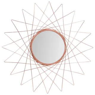 Kayoom Wandspiegel, Kupfer, Glas, Metall, organisch, 79x79x2 cm, Spiegel, Wandspiegel