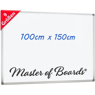Mob Magnetisches Whiteboard 150x100cm mit Alurahmen und abnehmbare Stiftablage für Büro, Heim und Schule, Magnettafel Kratzfest und trocken abwischbar | Magnetboard in Hoch- oder Querformat