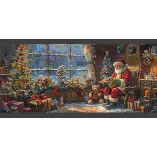 Weihnachten Diamond Painting Erwachsene Groß XXL 40x80cm,Weihnachtsmann Diamond Painting Zubehör Voll Set,5D Eckige Diamond Art Painting Kinder Strass Stickerei Malerei Set für Zimmer Deko Wohnzimmer