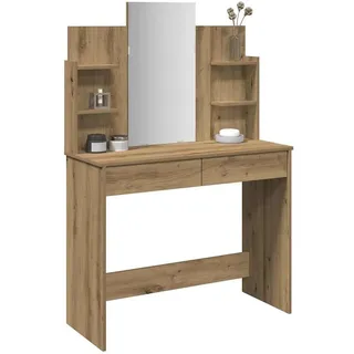 vidaXL Schminktisch mit Spiegel Artisan-Eiche 96x39x142 cm