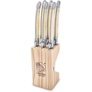 Laguiole Style de Vie Steakmesser Premium Line, 1,8mm Dicke, 6-teilig, Perle
