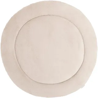 Baby's Only - Laufgittereinlage Cozy - Runde Spieldecke - Krabbeldecke für Baby - Weich gepolstert - beidseitig verwendbar - Aus Teddystoff - Ø90 cm - Warm Linen