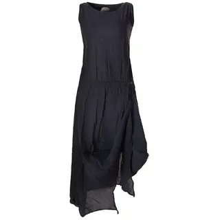 Vishes Maxikleid Ärmelloses Lagenlook Kleid zum Hochbinden Elfen, Hippie, Ethno, Goa Style schwarz 36