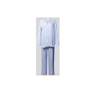 Pyjama mit Nadelstreifen, Hellblau, XXL