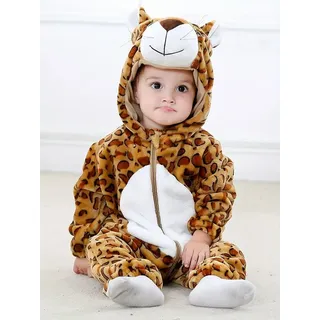 DEBAIJIA Pyjama DEBAIJIA Baby Flanell Winter 0-36M Jumpsuit Junge und Mädchen Pyjama gelb 70